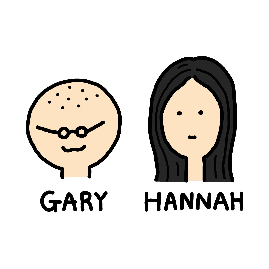 Illustration of the founders of Ozzy Jungle - Gary and Hannah